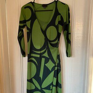 Paul Smith Black Color Block Wrap Dress